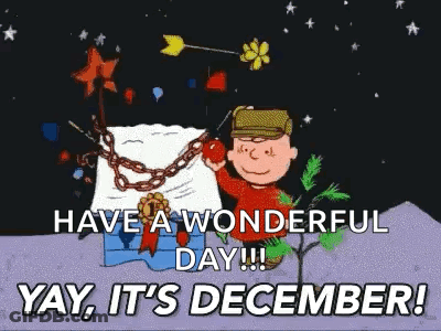 A Cartoon Of Charlie Brown Holding An Apple And Saying `` Have A Wonderful Day ! '' GIF