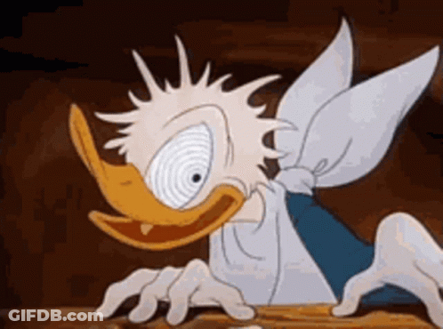 A Cartoon Of Donald Duck With A Fairy Costume On GIF
