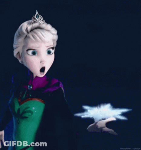 A Cartoon Of Elsa From Frozen With A Tiara On GIF