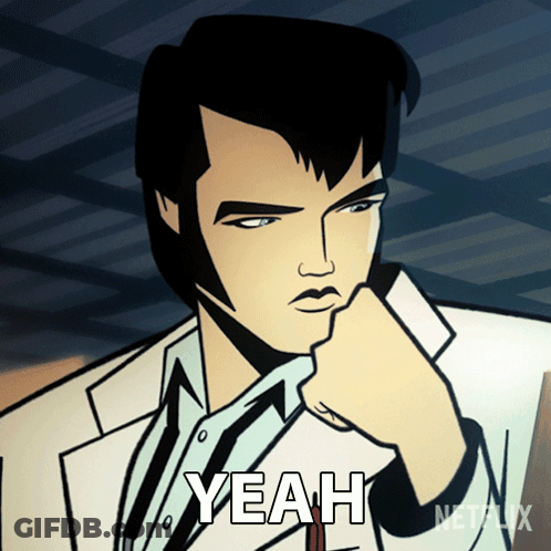 Elvis Presley Saying Yeah Netflix Logo Background GIF