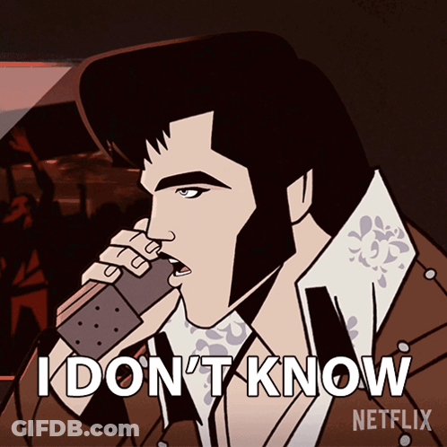 Elvis Presley Singing With I Don't Know Below GIF