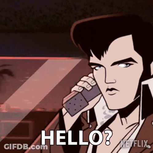 Elvis Presley Talking On Phone Hello GIF