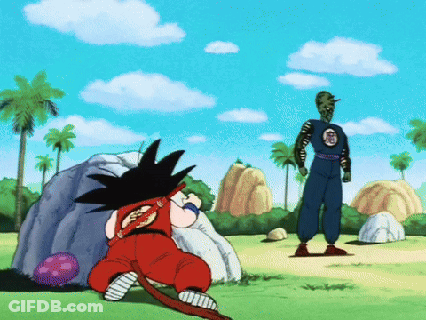 A Cartoon Of Goku And Piccolo From Dragon Ball Z GIF