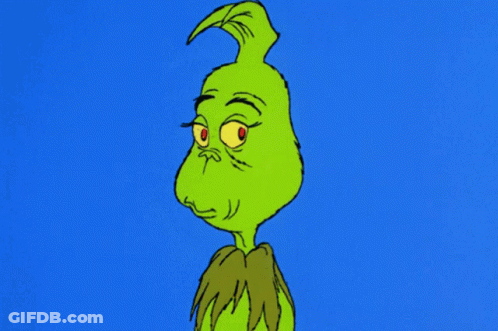 A Cartoon Of Grinch With A Very Angry Look On His Face GIF
