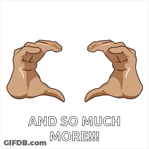 A Cartoon Of Hands Making A Heart Shape With The Words And So Much More Below GIF