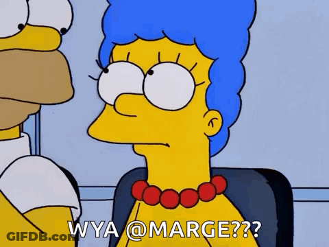 A Cartoon Of Homer Simpson And Marge From The Simpsons GIF