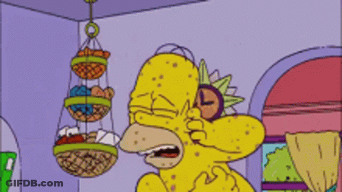 A Cartoon Of Homer Simpson Carrying A Baby On His Back GIF