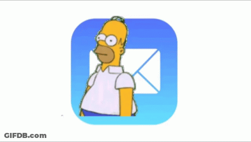 A Cartoon Of Homer Simpson Holding An Envelope GIF
