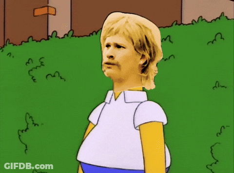 A Cartoon Of Homer Simpson In A White Shirt GIF