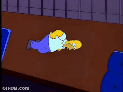 Homer Simpson Lying On His Back On Floor GIF