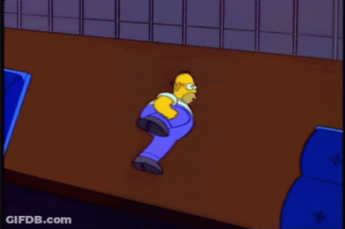Homer Simpson Lying On Floor Cartoon GIF
