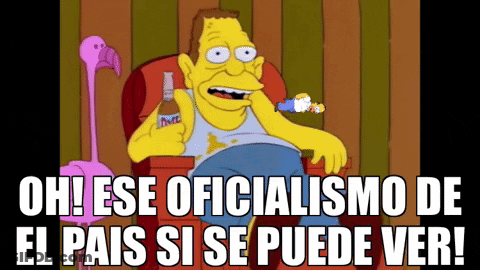 A Cartoon Of Homer Simpson Sitting In A Chair Holding A Bottle Of Tequila And A Flamingo GIF