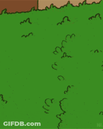 A Cartoon Of Homer Simpson Standing In Front Of A Hedge GIF