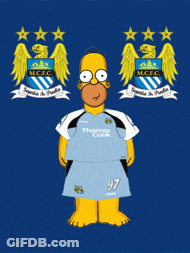 A Cartoon Of Homer Simpson Wearing A Shirt That Says Thomas Cook GIF