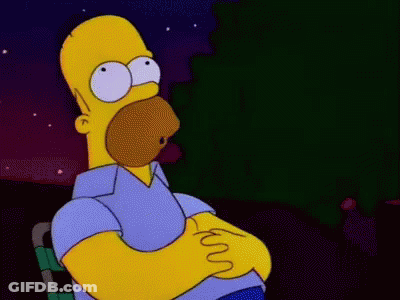 A Cartoon Of Homer Simpson With His Arms Crossed GIF
