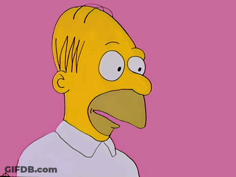 A Cartoon Of Homer Simpson With His Mouth Open And His Tongue Hanging Out GIF