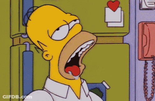 Homer Simpson With Mouth Open And Tongue Out GIF