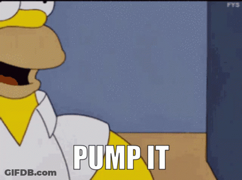 Homer Simpson Pump It Text GIF