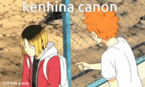 A Cartoon Of Kenhina Canon Talking To Another Person GIF