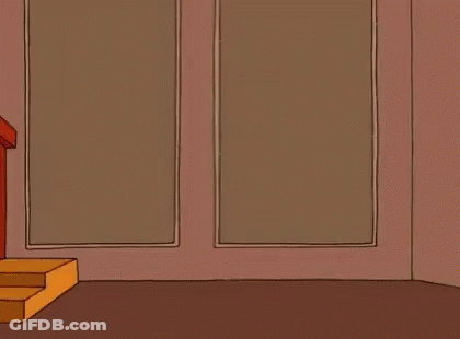 A Cartoon Of Ketchup Man Breaking Through A Wall With The Words Ohh Yeahhh GIF