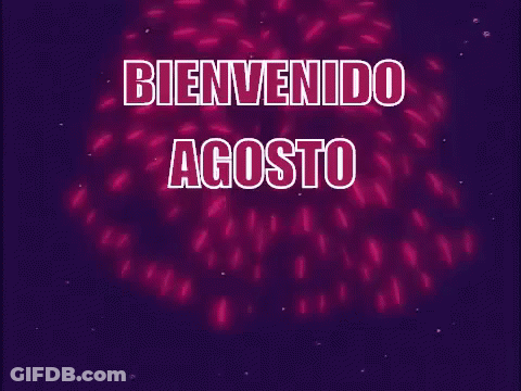 A Cartoon Of Lisa Simpson Watching Fireworks With The Words Bienvenido Agosto GIF