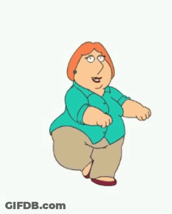 A Cartoon Of Lois Griffin From Family Guy Dancing GIF