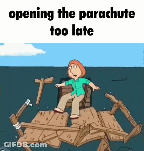 A Cartoon Of Lois Griffin Sitting On A Wooden Raft In The Ocean GIF