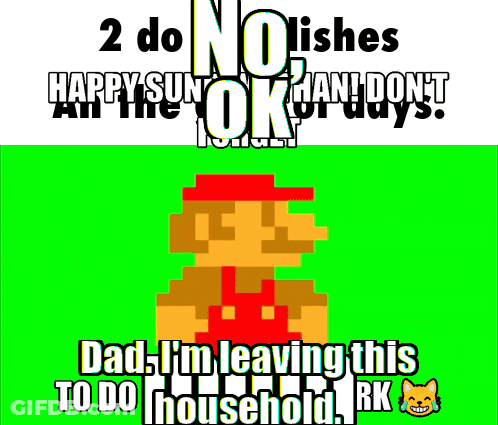 Mario Cartoon 2 Do No Dishes GIF