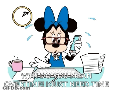A Cartoon Of Minnie Mouse Holding A Pencil While Talking On A Cell Phone GIF
