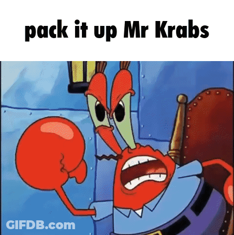 A Cartoon Of Mr Krabs From Spongebob Squarepants GIF