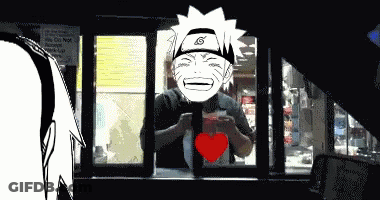 A Cartoon Of Naruto Holding A Red Heart GIF