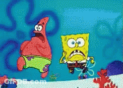 A Cartoon Of Patrick Star And Spongebob Squarepants GIF