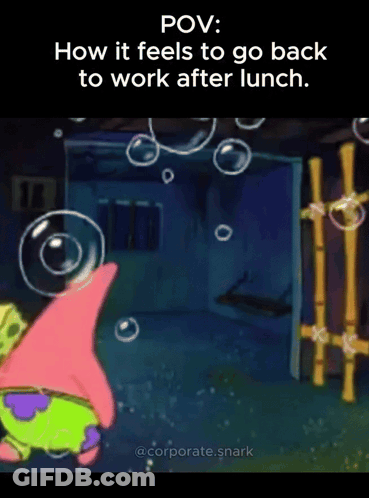 A Cartoon Of Patrick Star With Bubbles Coming Out Of His Mouth GIF