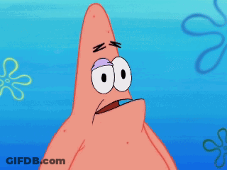 A Cartoon Of Patrick Star With His Mouth Wide Open GIF