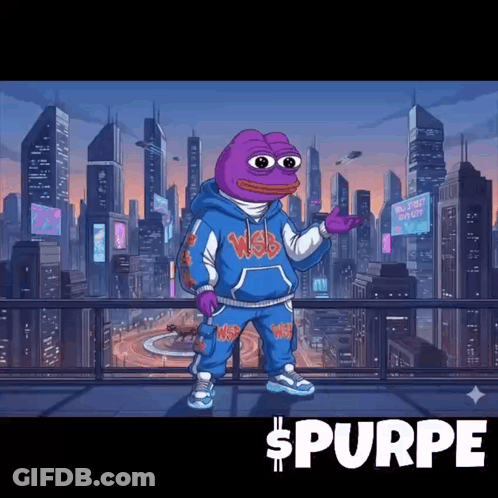 A Cartoon Of Pepe Wearing A Wsb Hoodie Standing On A Balcony GIF