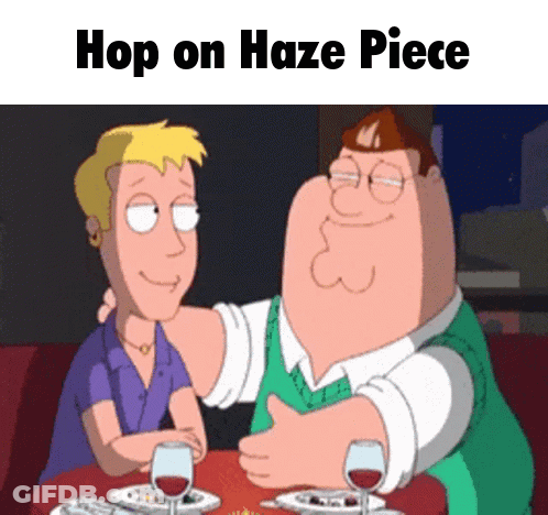 A Cartoon Of Peter Giving A Thumbs Up With The Words Hop On Haze Piece GIF
