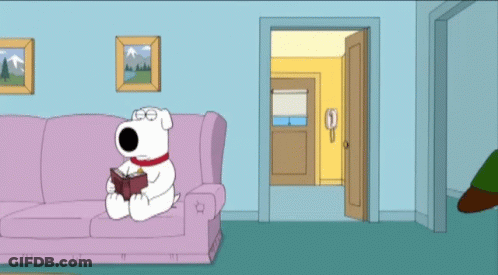 A Cartoon Of Peter Griffin And Brian Griffin GIF