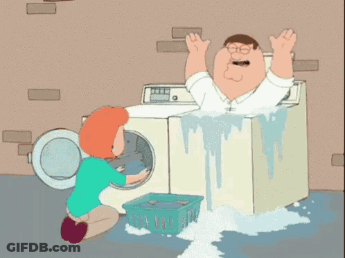 A Cartoon Of Peter Griffin And Lois Griffin GIF