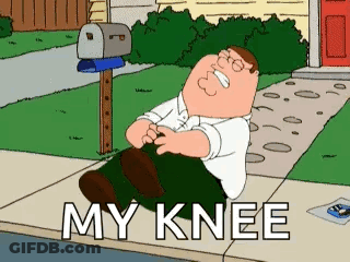 A Cartoon Of Peter Griffin Kneeling On The Sidewalk GIF
