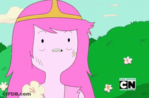 A Cartoon Of Princess Bubblegum From Adventure Time With A Cn Logo GIF