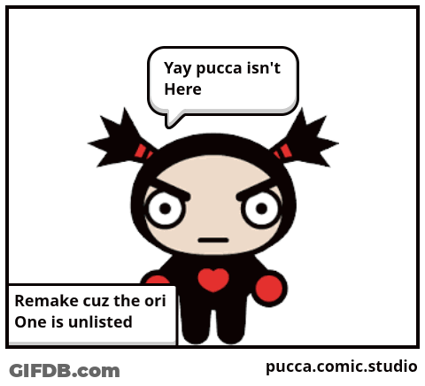 A Cartoon Of Pucca And Garu With A Speech Bubble Saying Can Someone Help Me GIF