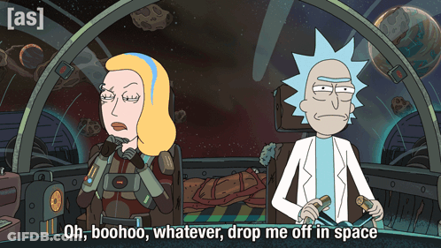 A Cartoon Of Rick And Morty Saying Oh Boohoo GIF