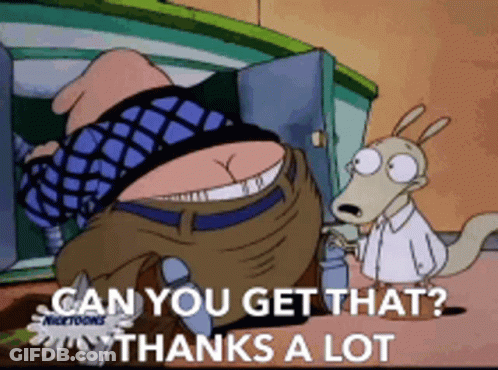 A Cartoon Of Rick And Morty Says " Can You Get That Thanks A Lot " GIF