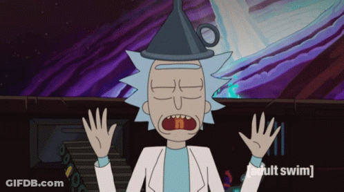 A Cartoon Of Rick And Morty With The Words Adult Swim Below Him GIF