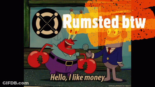 A Cartoon Of Rumsted Btw With A Crab And Spongebob GIF
