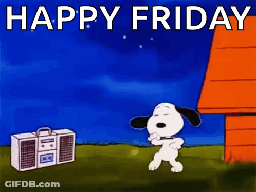 A Cartoon Of Snoopy Dancing In Front Of A Radio . GIF