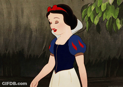 A Cartoon Of Snow White With Vintagegal Written On The Bottom Right GIF