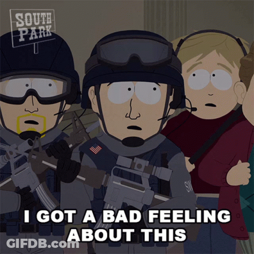 A Cartoon Of Soldiers With A Sign That Says South Park GIF
