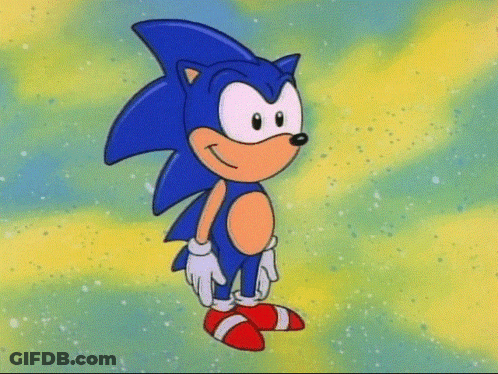 A Cartoon Of Sonic The Hedgehog Looking Sad GIF