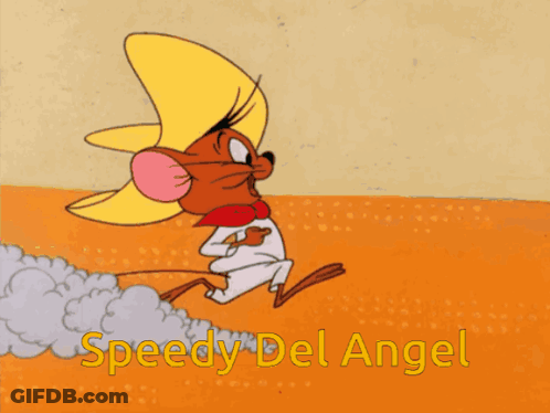 A Cartoon Of Speedy Del Angel With Smoke Coming Out Of His Ears GIF